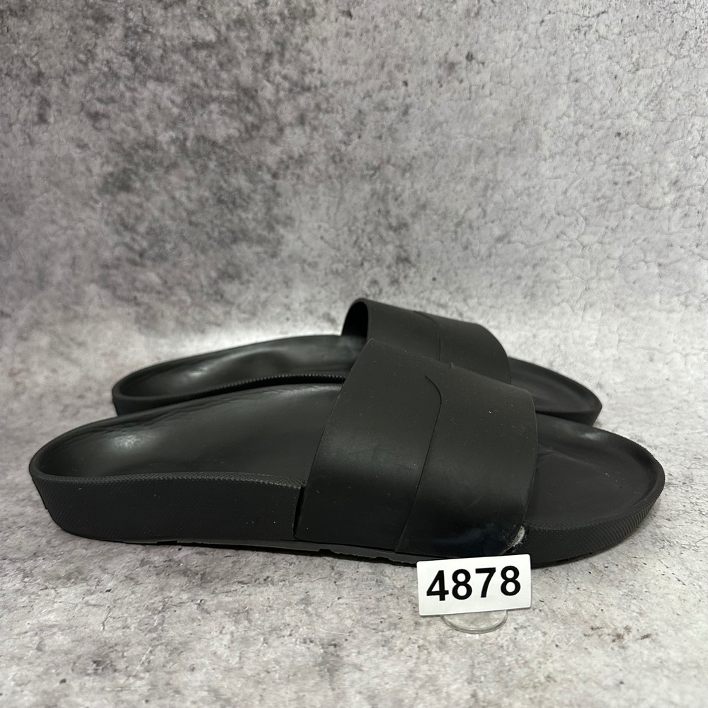 Hunter Slip-On Pool Slides Mens 10 Black Matte Waterproof Molded EVA Made Italy